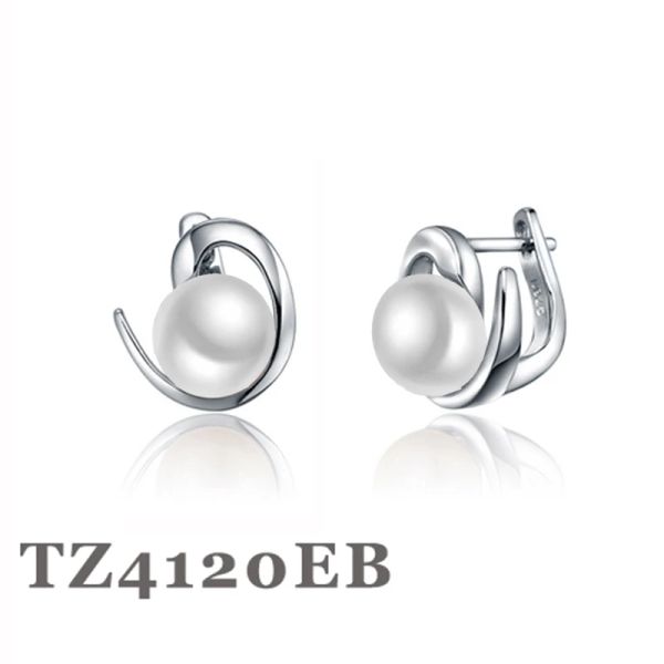 Boucles d'oreilles sinya 925 Verrouille anglaise en argent sterling conception de conception chaude naturel en eau douce perles boucles d'oreille pour femmes mère