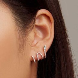 Boucles d'oreilles Boucles d'oreilles à goujons serpent multicouches avec aiguille en argent pour femmes bijoux de conception unique 230831