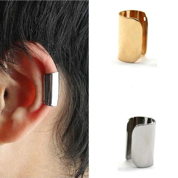 Boucles d'oreilles en acier inoxydable boucles d'oreilles hommes non-pienting Clip d'os d'oreille sur boucle d'oreille pour femmes fausse manche d'oreille Helix Tragus Piercing bijoux