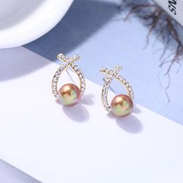 Boucles d'oreilles tempérament mode Design Simple sens boucles d'oreilles Super fée perle élégante dames luxe tendance Earpendent