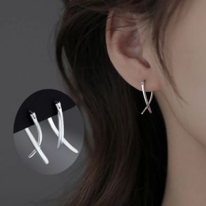 Oorbellen trendy sieraden Simply oorbellen Unieke geometrie oorbellen voor vrouwen cadeau -oordingen mode sieraden Koreaanse zilveren kleuren oorbellen
