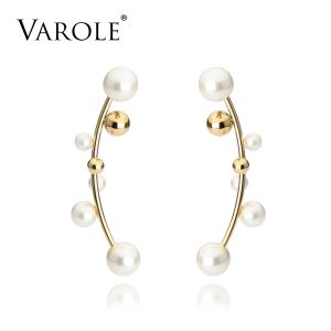 Boucles d'oreilles Varole Fashion Blanc Perle Perle maltrait