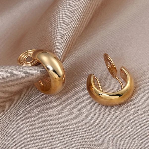 Boucles d'oreilles vintage golden minimaliste C