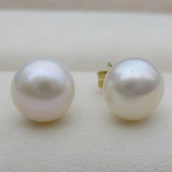 Boucles d'oreilles en gros aaa akoya 1011mm boucles d'oreilles en perles blanches Promotion à temps limité