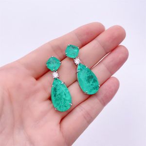 Boucles d'oreilles en gros brésil Top vente femmes bijoux de mode coloré Fusion pierre boucles d'oreilles pendantes Semi Joyeria