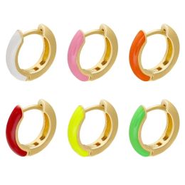 Oorbellen zhukou 1 stuk 2020 NIEUWE mode kleine hoepel oorbellen prachtige multicolor dames oorring sieraden goud kleur oorbel hoepels ve223