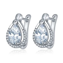 Oorstekers Oorbel Leuke Sieraden Oorgesp met Diamanten Aaa Zirkoon Oorbellen Kleine Waterdruppels Buitenlandse Topkwaliteit Geslepen Iced Out voor Dames Meisjes 18k Echt Verguld Aest