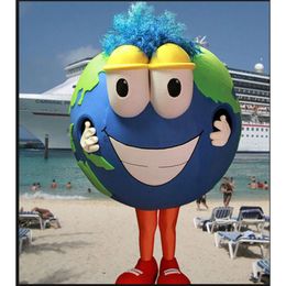 Earth Globe Mascot Geografía Clase de vestuario personalizado Kits de anime Mascotte Fancy Carnival N30822 Mascot disfraces