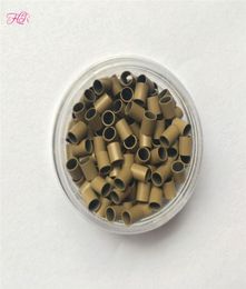 Micro-anneaux en cuivre à verrouillage facile, 1000 pièces, 322838 mini-verrous droits, tube en cuivre, micro perles pour appliquer les cheveux i-tip, 1083970