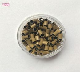 Verrouille facilement les micro-anneaux en cuivre, 1000 pièces, 322838 mini-verrous droits, tube en cuivre, micro perles pour appliquer les cheveux i-tip 5079594