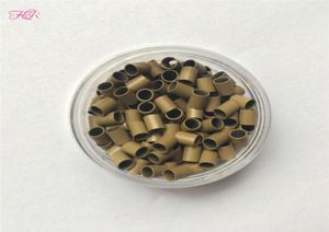 Verrouille facilement le cuivre Micro Ring 1000pcs 322838 Mini verrouille le tube en cuivre micro perles pour appliquer I Tip Hair3247614