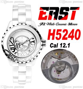 East J13 38mm H5240 A12.1 Automatische heren dames unisex Watch Korea keramische witte graffiti wijzerplaat keramiek Bracelet Super Edition Womens horloges puretime