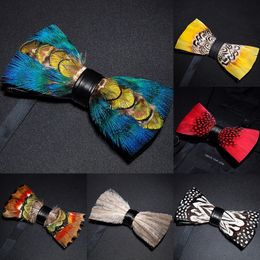 Eastepic Novely Fashion Handmade Feather Bow Ties for Men Exquisite Accessories Business Suits Wedding Party Birthday Gift 240403