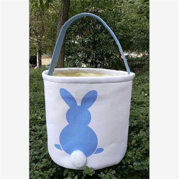 Panier de Pâques toile paniers de lapin de Pâques lapin oreilles seaux lapin queue seau derniers oeufs de Pâques chasse sac enfants sacs à main 196 Z2