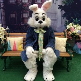 Pâques Blue Wendell Rabbit Mascot Costume Furry Cost Parto Cartoon Thomal Fancy Down Ad Apparel