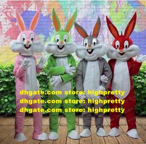Easter Bugs Bunny Looney Tunes Hare Lepus Jackrabbit Rabbit Mascot -kostuum met grote mond mascotte volwassen nr. 199