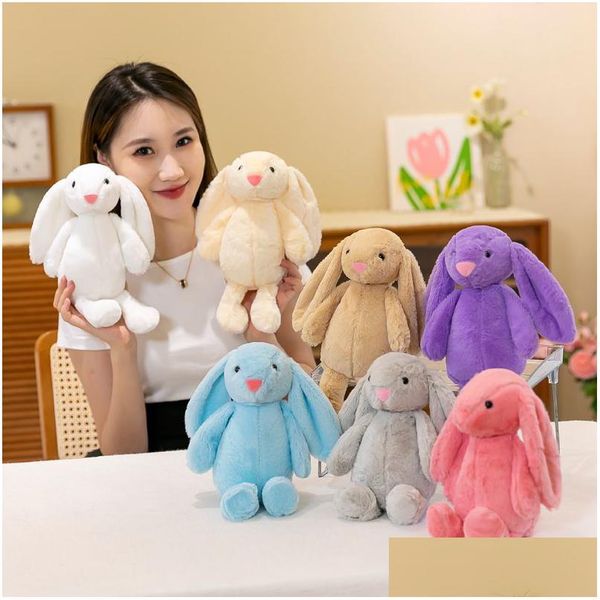 Lapin de Pâques 12 pouces 28 cm en peluche jouet créatif poupée douce à longues oreilles lapin animal enfants bébé saint valentin anniversaire Dhgmp