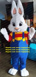 Costume de mascotte de lapin de Pâques Costume pour adultes Carrise de dessin animé tenue de la forme de scène Propriétés Business Anniversary ZZ9522