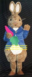 Pâques Bunny Rabit Rabbit Hare Mascot Costume Adult Cartoon Characon Tesfit Company Célébration Promotion commerciale ZZ7691