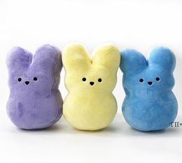 Pâques Bunny Toys 15cm Toys en peluche enfants Bébé Happy Easters Rabbit Dolls 6 Color LLD121383421651