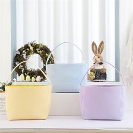 Cesta de dulces de Pascua, bolsas de tela, cubo de juguete para niños, bolsa de almacenamiento de huevos de Pascua Multicolor, cestas de ropa multiusos para el hogar MHY020