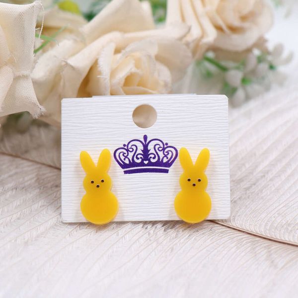 Boucles d'oreilles de pâques pour enfants, femmes, simples et mignonnes, lapin, fille, amusantes