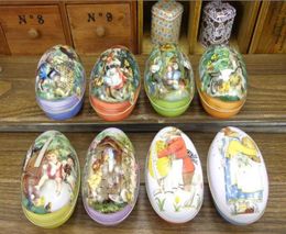 Pasen Decoration Cabochons Fashion Easter Eggs Tin Candy Storage Box 8 All Pattens beschikbaar1190936