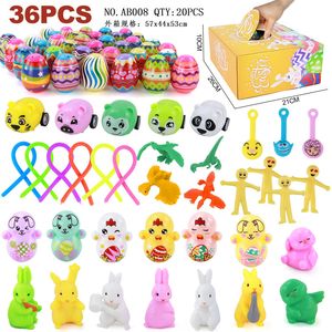 Easter Egg Set Party Squeeze Decompressie Toy 36 stks Eieren Dinosaurussen Uitgerekt Blind Doos Speelgoed Geschenken voor kinderen