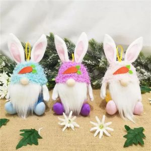 Pasen Faceless Rabbit Party Favor Candy Jar Creative Rabbit Bunny Candy Storage Holder Kids Egg Gift 0126