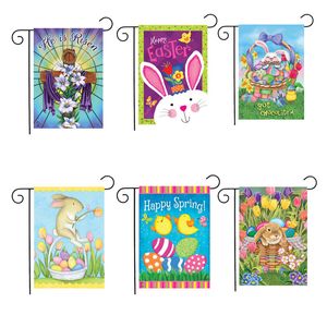 Pasen Garden Flag Festivals Holidays Seasons Decorations Accessiolies Party Cartoon Printing Banner Outdoor Yard Flags JK2002