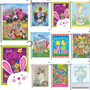 Easter Garden Flag Festivals Holidays Seasons Decoraties Accessoires Party Cartoon Drukbanner Buitentuin Vlaggen B1213