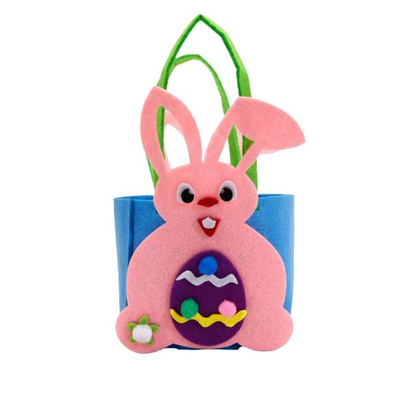 Sac cadeau de Pâques Bunny Sac cadeau sac de bonbons sac fourre-tout joyeux jour de Pâques pour les enfants Rabbit Candy Package d'anniversaire Fourniture de fête 2024