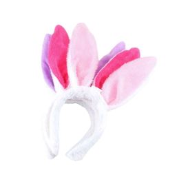 Pâques LED oreilles de lapin accessoires de Costume de lapin éclairer clignotant moelleux oreilles de lapin bandeaux paillettes coiffure Costume Cosplay bandeau cadeaux de fête de Pâques L008