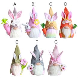 Paasfeestdecoraties konijn kabouter konijn dwerg met wortelen kinderen cadeau speelgoed lente home decor