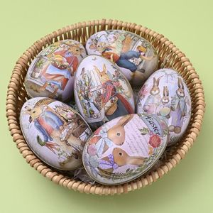Fête de Pâques faveur Décor oeufs en forme de couleur lapin lapin bonbons boîtes de chocolat créatif mini cadeau boîte d'emballage bijoux stockage rapide navire
