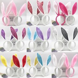 Paasfeestje feestelijke haarbanden volwassen kinderen schattig konijn oorhoofdband pluche kleding kostuum bunny oren haarband dh5400