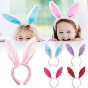 Fête de pâques bandeaux adultes enfants mignon lapin oreille bandeau accessoire en peluche robe Costume lapin oreilles bandeau nouveau C1202