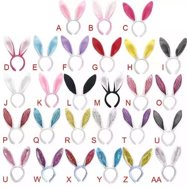 Fiesta de Pascua Hairbands Adultos Niños Cute Rabbit Ear Headband Prop Vestido de felpa Disfraz Bunny Ears Hairband RRA939