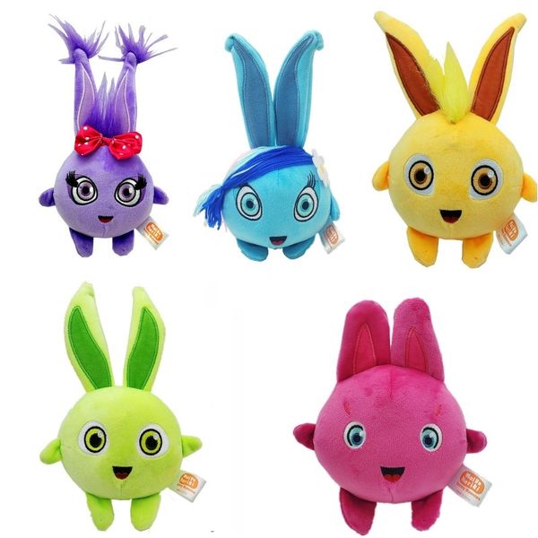 Jouets de fête de pâques en peluche lapin violet bleu vert jaune, cadeaux d'événement de pâques de printemps pour enfants, poupée pour bébé garçon et fille