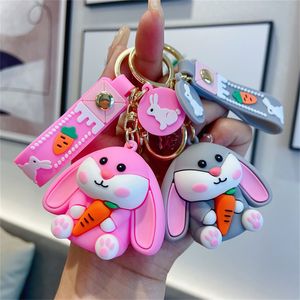 Porte-clés en forme de lapin et de carotte pour enfants, cadeaux de Promotion de fête de pâques, cadeau d'événement de printemps pour filles