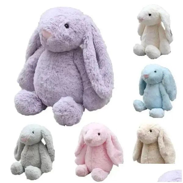 Peluche lapin de pâques avec oreilles de lapin, jouet en peluche doux, 30Cm 40Cm, poupées de dessin animé 0207