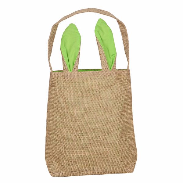 Pâques lapin oreille paniers Pâques chasse aux œufs panier sac à main enfants sac de bonbons seau cadeau sacs toile de jute stockage WH0011