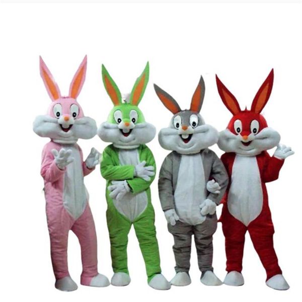 Pâques lapin mascotte Costume Bugs lapin fourrure costumes fantaisie dessin animé lièvre tenues carnaval Halloween fête de noël robe Sets264D