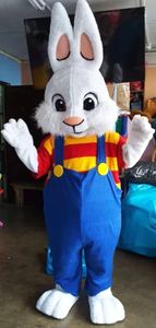 Lapin de Pâques blanc en peluche lapin mascotte Costumes complet Animal Fursuit Halloween carnaval fête habiller Costume pour adulte