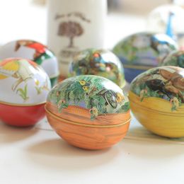 Pasen Blikjes Ovale Konijn Gedrukt Leeg Tin Kan DIY Handgemaakte Kaarsen Candy Cookie DIY Cosmetica Zalf Jar