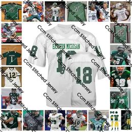 Eastern Michigan EMU College Stitched Football Jersey 14 Isaac Smith 6 I'shawn Stewart 22 Cameron Smith 11 Isaiah Watson 48 Jaden Gaines H High igh