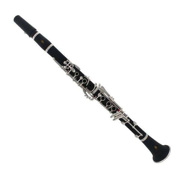 Música oriental 17 teclas Bb teclas plateadas R13 estilo clarinete de cuerpo de ebonita