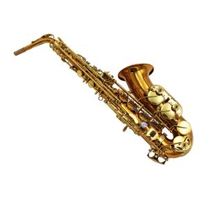 Eastern Music corps en laiton doré corps laqué or foncé touches dorées saxophone alto