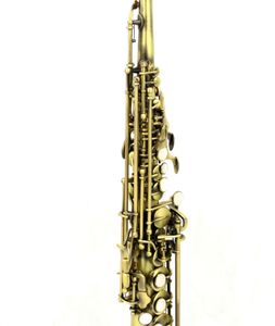Saxophone Soprano droit de couleur antique, musique orientale pro, avec clé G sop sax 00