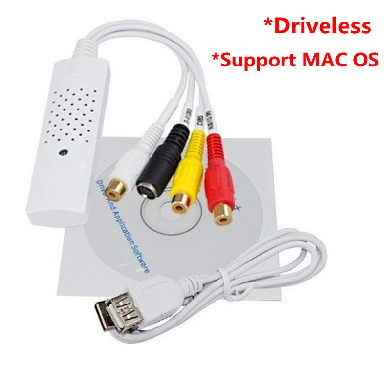 Easycap USB 2.0 Video DVD VHS Audio Capture Adapter per Win7/8 XP Vista MAC OS